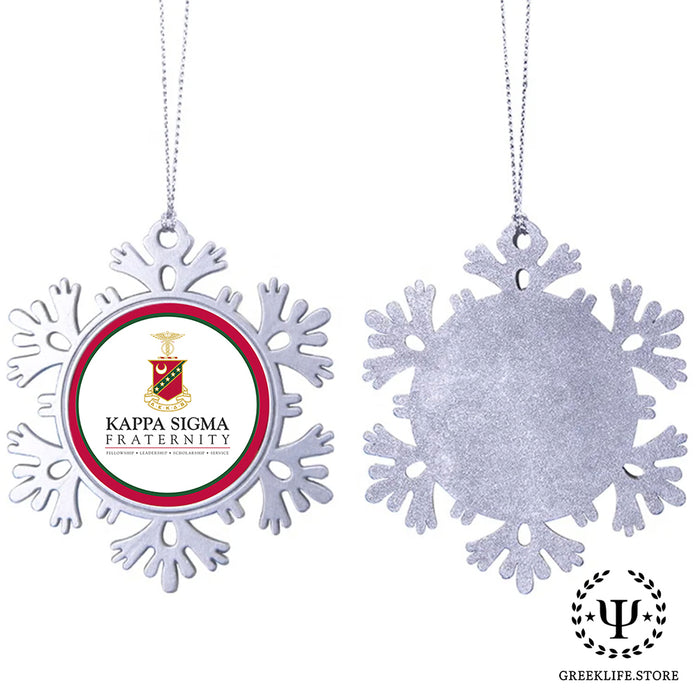 Kappa Sigma Christmas Ornament - Snowflake Metal