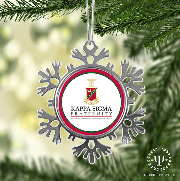 Kappa Sigma Christmas Ornament - Snowflake Metal