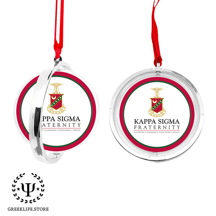 Kappa Sigma Christmas Reversible Flat Round Ornament