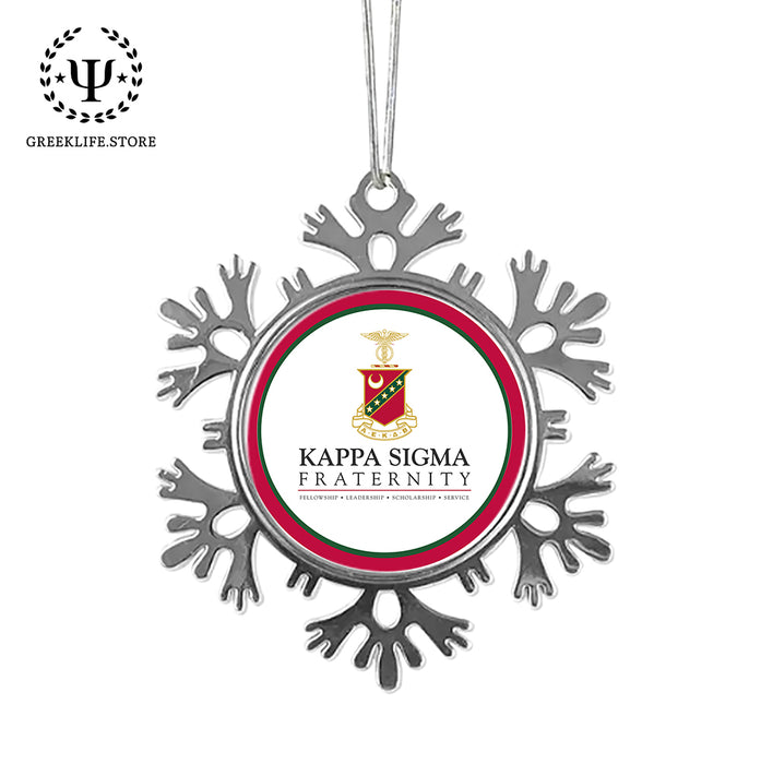 Kappa Sigma Christmas Ornament - Snowflake Metal
