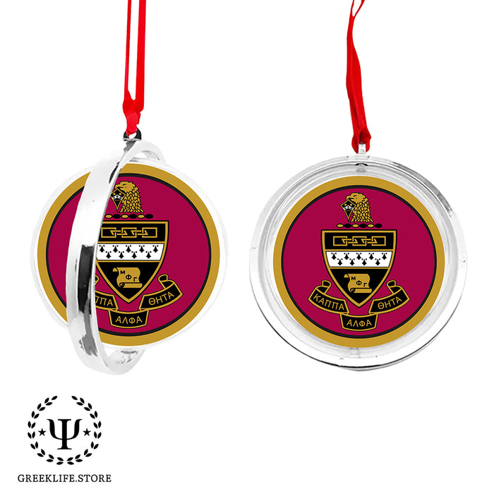 Kappa Alpha Theta Christmas Reversible Flat Round Ornament