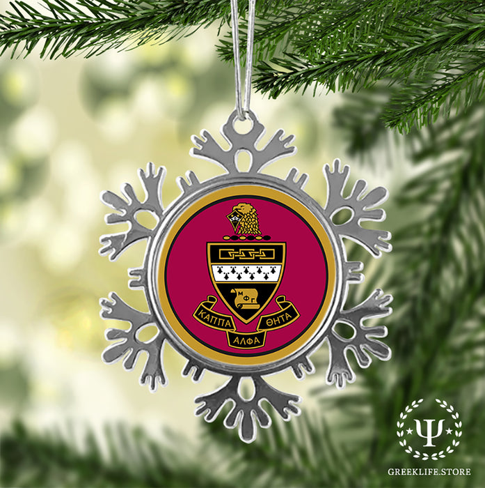 Kappa Alpha Theta Christmas Ornament - Snowflake Metal