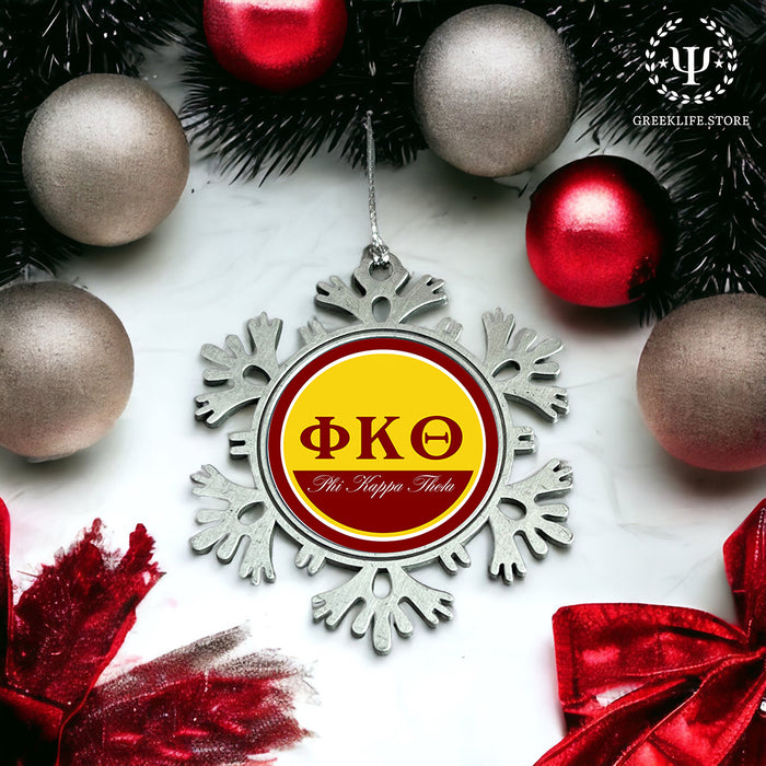 Phi Kappa Theta Christmas Ornament - Snowflake Metal