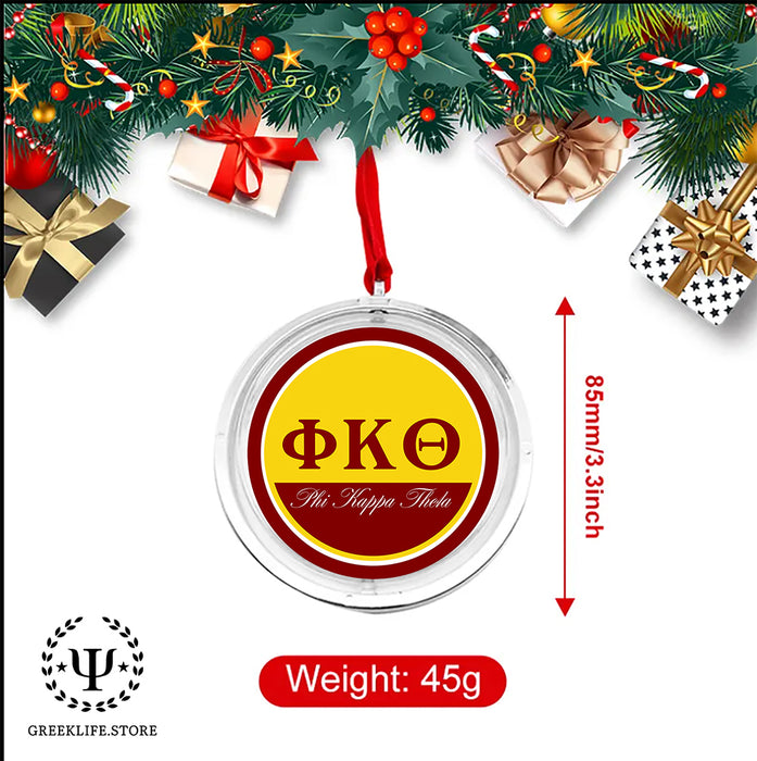 Phi Kappa Theta Christmas Reversible Flat Round Ornament