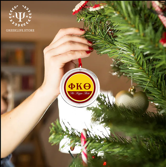 Phi Kappa Theta Christmas Reversible Flat Round Ornament