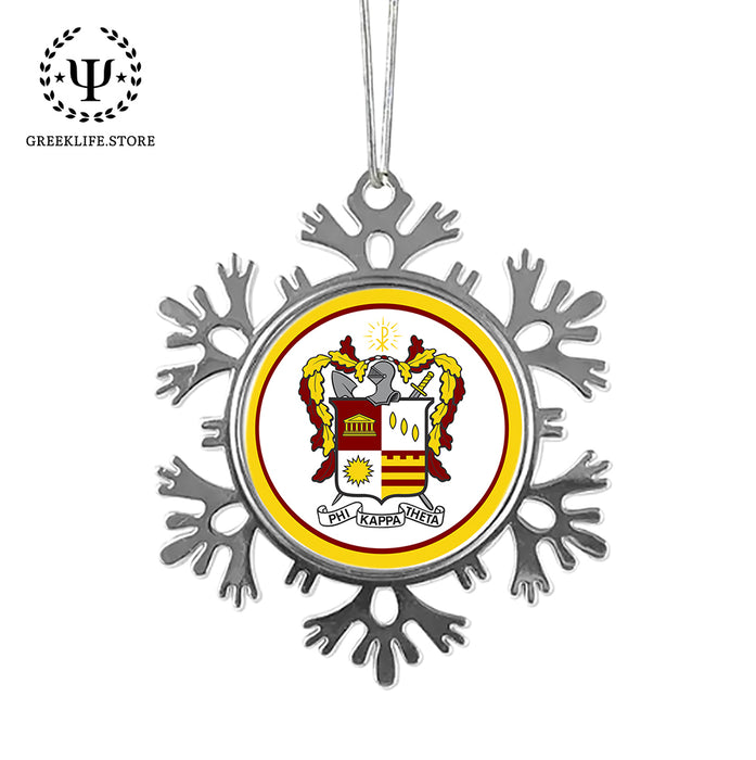 Phi Kappa Theta Christmas Ornament - Snowflake Metal