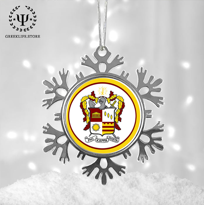 Phi Kappa Theta Christmas Ornament - Snowflake Metal