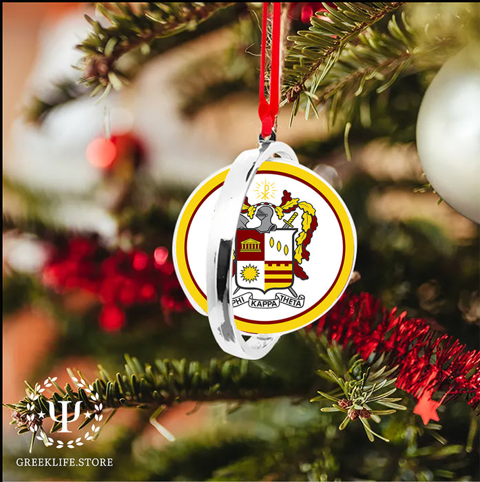 Phi Kappa Theta Christmas Reversible Flat Round Ornament