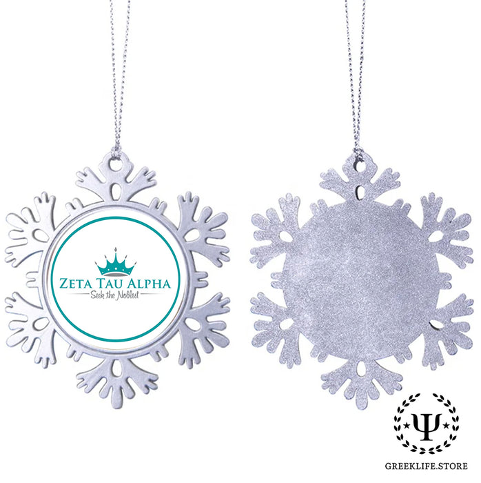 Zeta Tau Alpha Christmas Ornament - Snowflake Metal