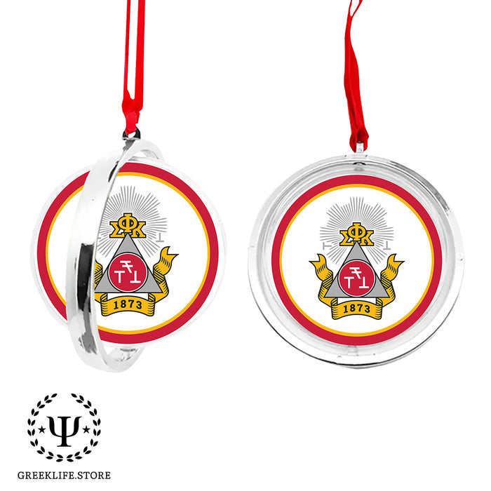 Phi Sigma Kappa Christmas Reversible Flat Round Ornament