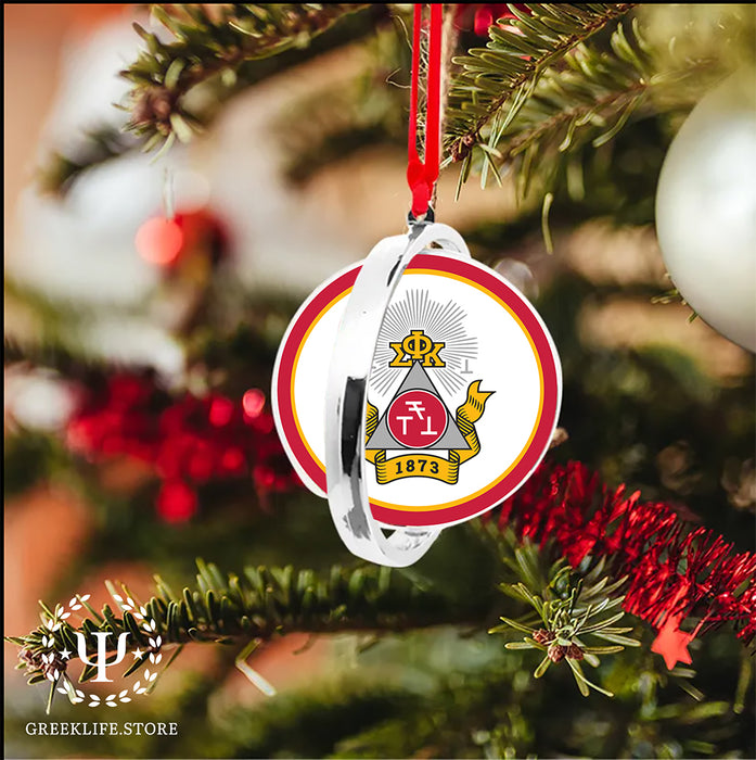 Phi Sigma Kappa Christmas Reversible Flat Round Ornament