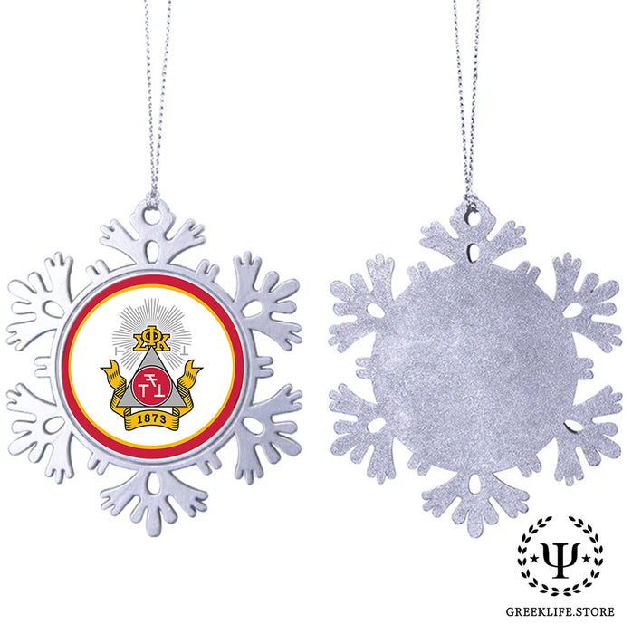 Phi Sigma Kappa Christmas Ornament - Snowflake Metal