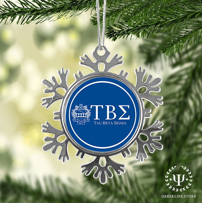 Tau Beta Sigma Christmas Ornament - Snowflake Metal