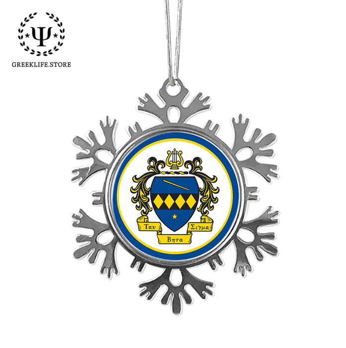 Tau Beta Sigma Christmas Ornament - Snowflake Metal
