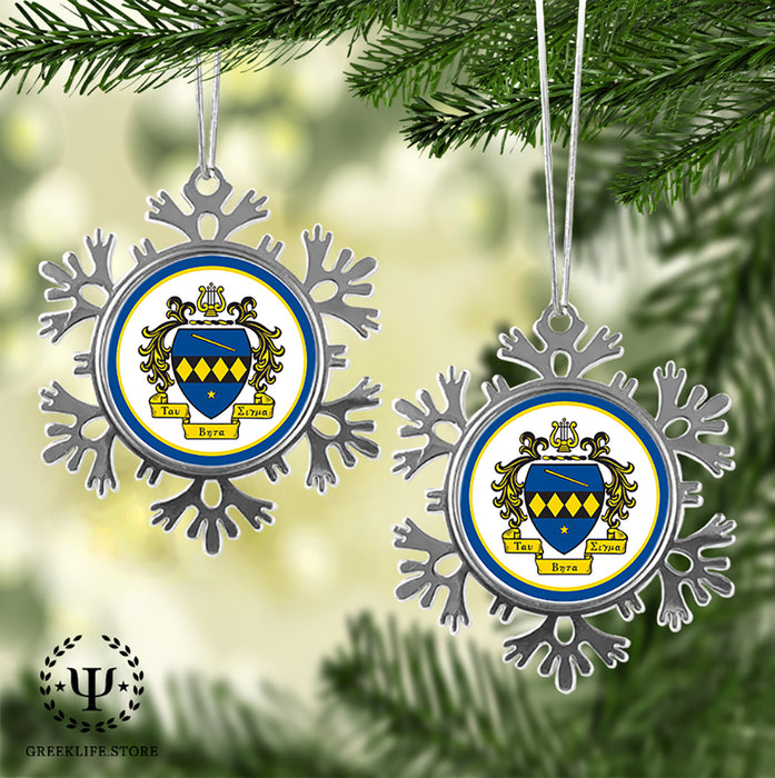 Tau Beta Sigma Christmas Ornament - Snowflake Metal