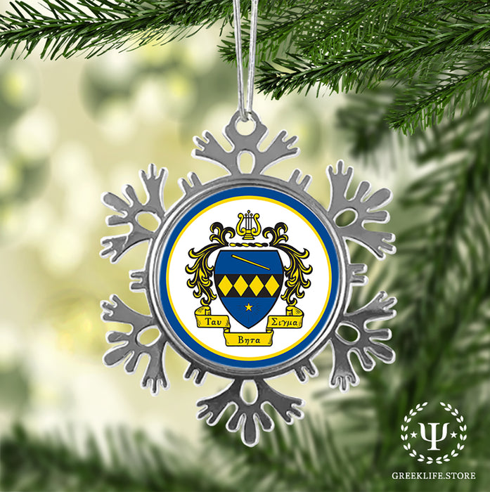 Tau Beta Sigma Christmas Ornament - Snowflake Metal