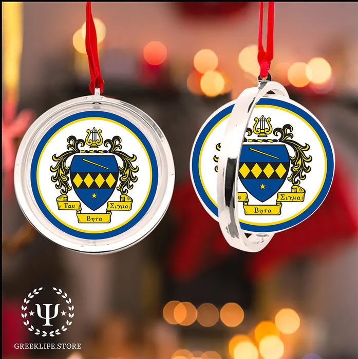 Tau Beta Sigma Christmas Reversible Flat Round Ornament
