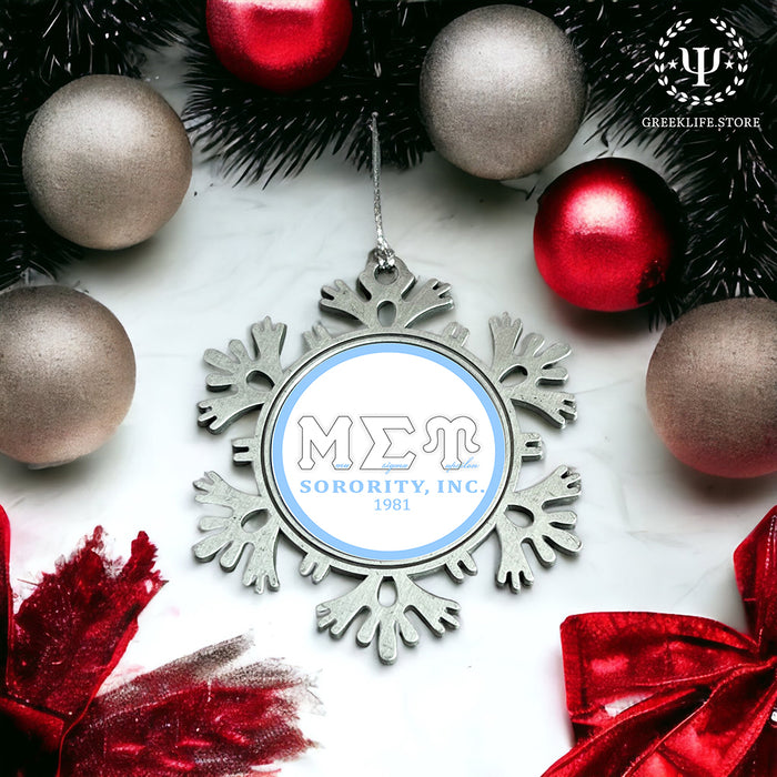 Mu Sigma Upsilon Christmas Ornament - Snowflake Metal