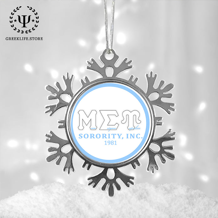Mu Sigma Upsilon Christmas Ornament - Snowflake Metal