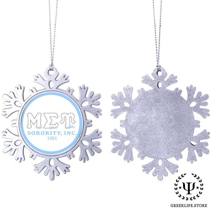 Mu Sigma Upsilon Christmas Ornament - Snowflake Metal