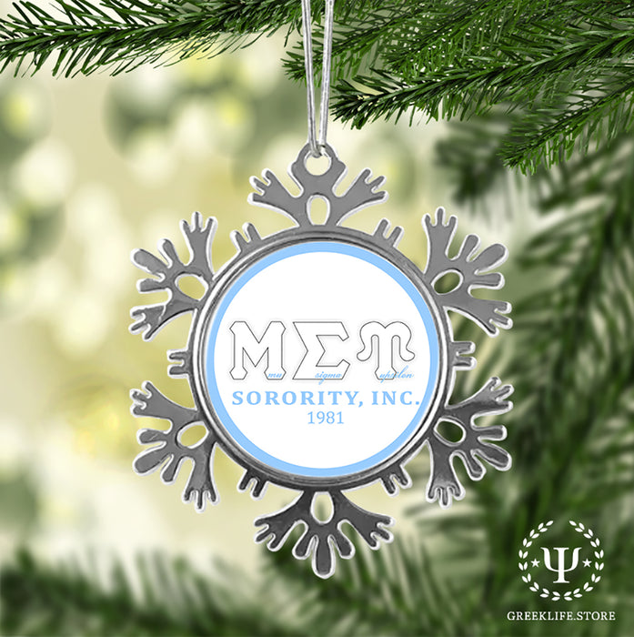 Mu Sigma Upsilon Christmas Ornament - Snowflake Metal