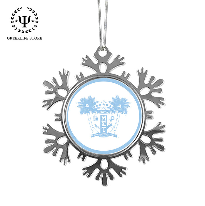 Mu Sigma Upsilon Christmas Ornament - Snowflake Metal