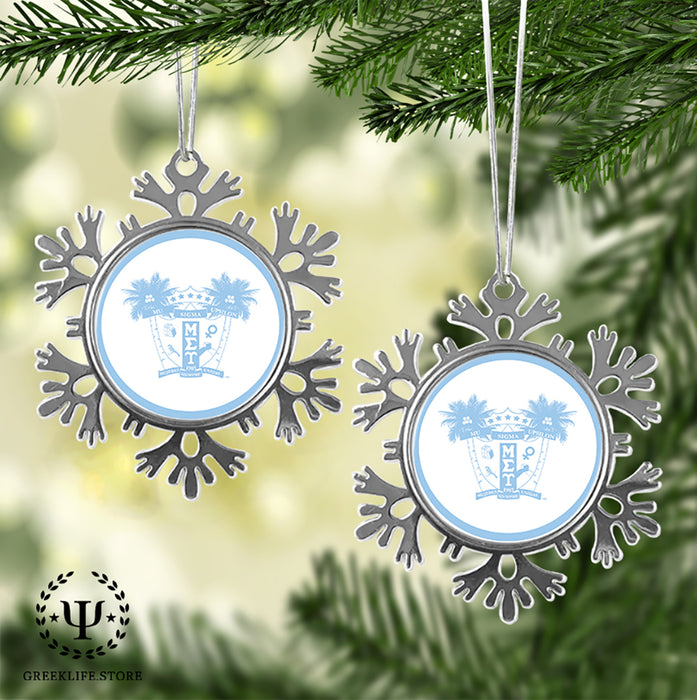 Mu Sigma Upsilon Christmas Ornament - Snowflake Metal