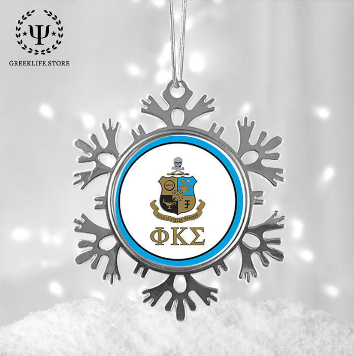 Phi Kappa Sigma Christmas Ornament - Snowflake Metal