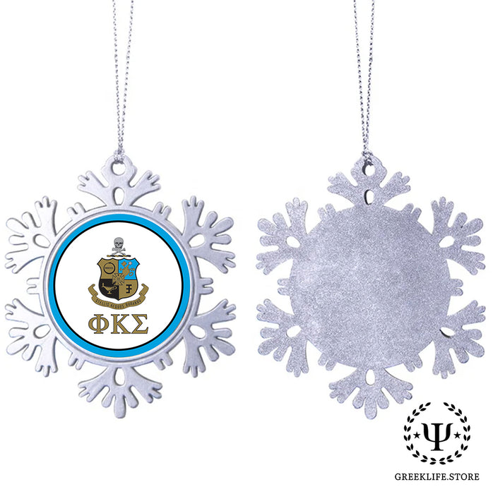 Phi Kappa Sigma Christmas Ornament - Snowflake Metal