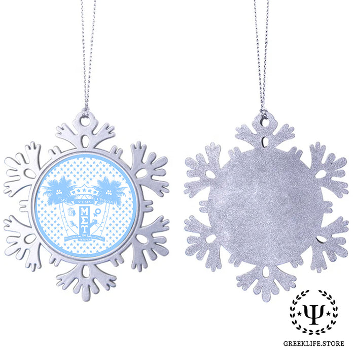 Mu Sigma Upsilon Christmas Ornament - Snowflake Metal
