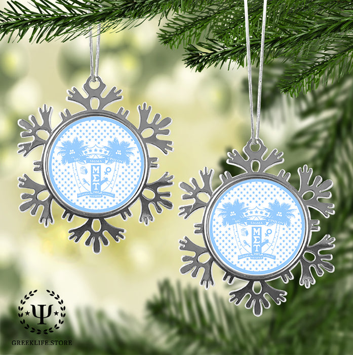 Mu Sigma Upsilon Christmas Ornament - Snowflake Metal