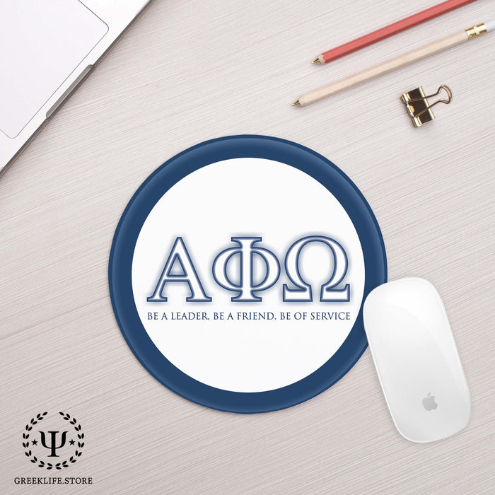Alpha Phi Omega Mouse Pad Round