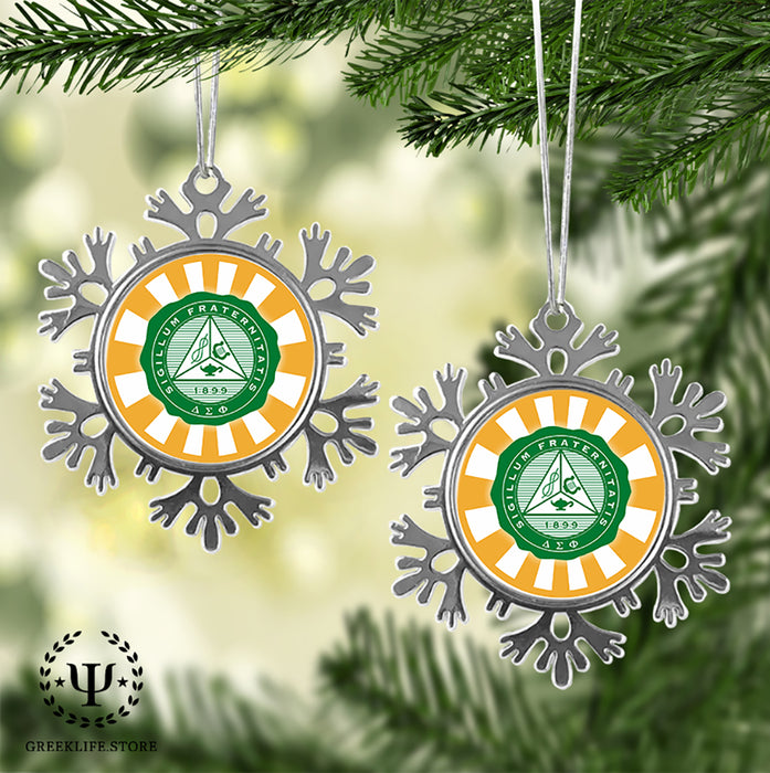 Delta Sigma Phi Christmas Ornament - Snowflake Metal