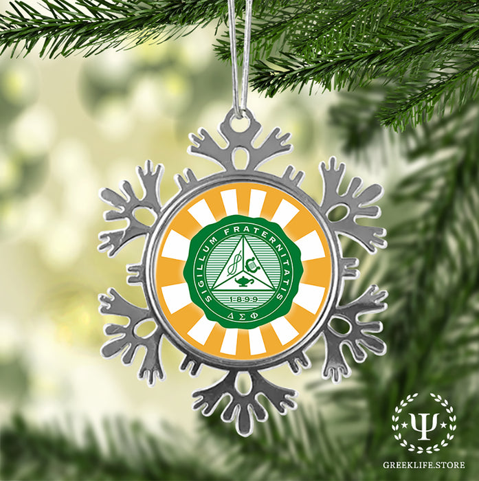 Delta Sigma Phi Christmas Ornament - Snowflake Metal