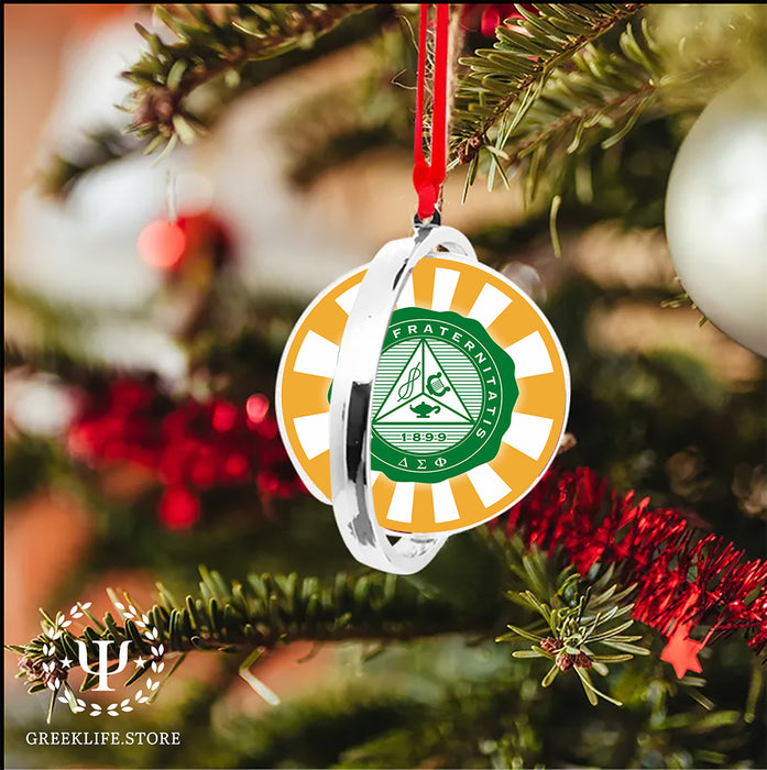 Delta Sigma Phi Christmas Reversible Flat Round Ornament