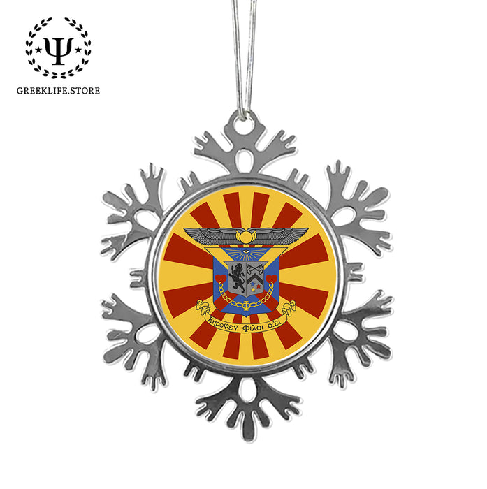 Delta Kappa Epsilon Christmas Ornament - Snowflake Metal