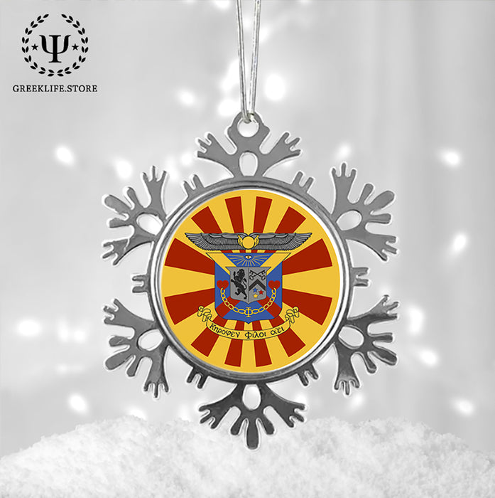 Delta Kappa Epsilon Christmas Ornament - Snowflake Metal