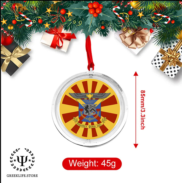Delta Kappa Epsilon Christmas Reversible Flat Round Ornament