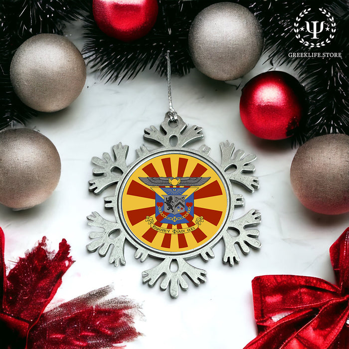 Delta Kappa Epsilon Christmas Ornament - Snowflake Metal