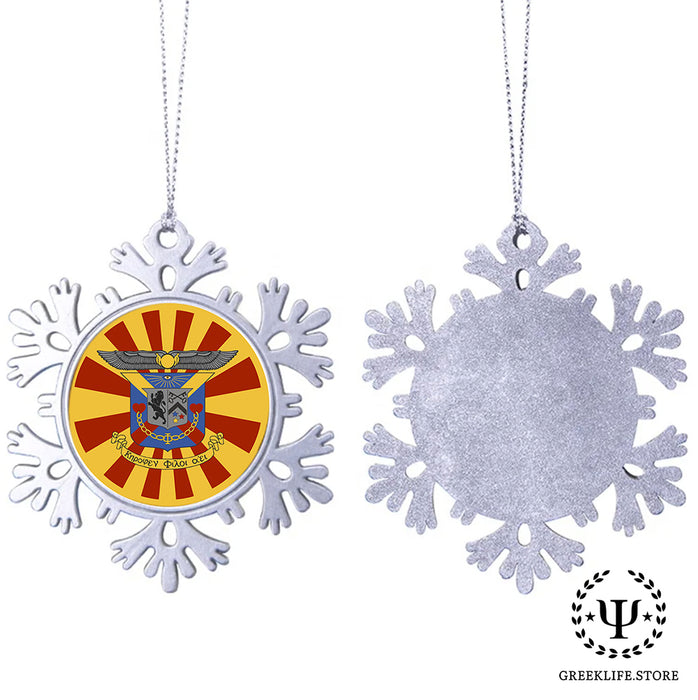 Delta Kappa Epsilon Christmas Ornament - Snowflake Metal