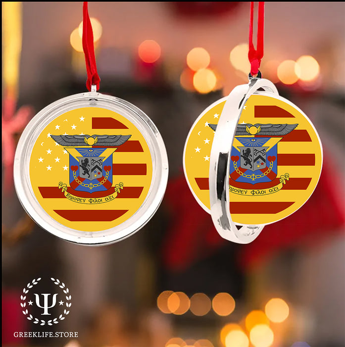 Delta Kappa Epsilon Christmas Reversible Flat Round Ornament