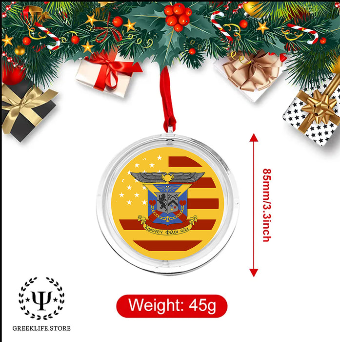Delta Kappa Epsilon Christmas Reversible Flat Round Ornament