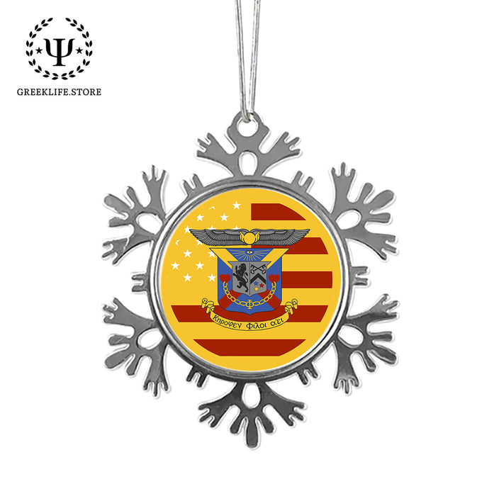 Delta Kappa Epsilon Christmas Ornament - Snowflake Metal