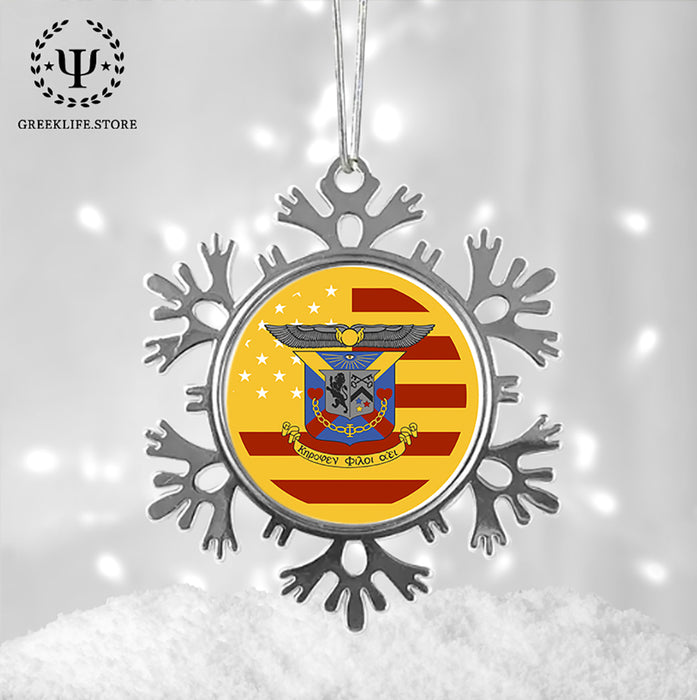 Delta Kappa Epsilon Christmas Ornament - Snowflake Metal