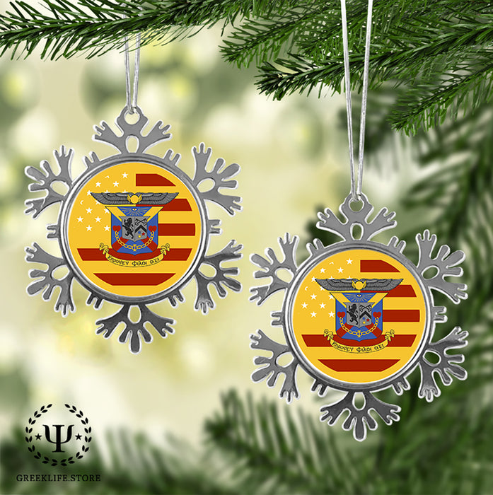Delta Kappa Epsilon Christmas Ornament - Snowflake Metal