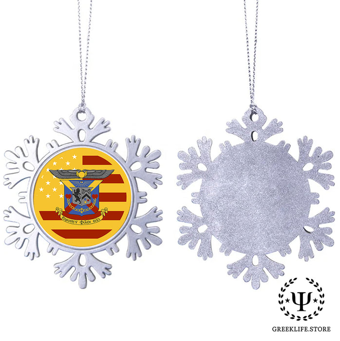 Delta Kappa Epsilon Christmas Ornament - Snowflake Metal