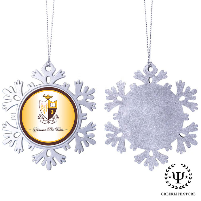 Gamma Phi Beta Christmas Ornament - Snowflake Metal