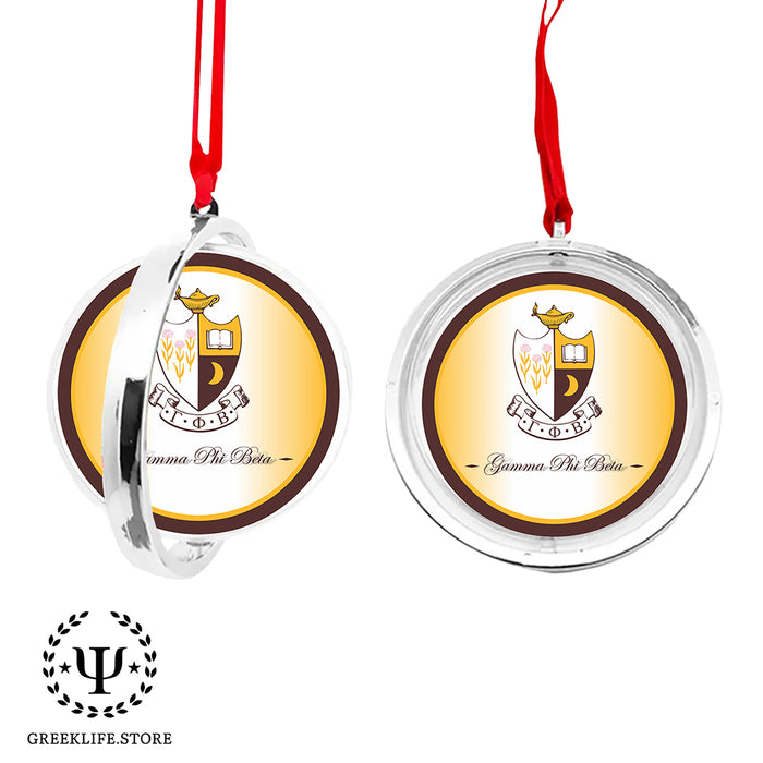 Gamma Phi Beta Christmas Reversible Flat Round Ornament