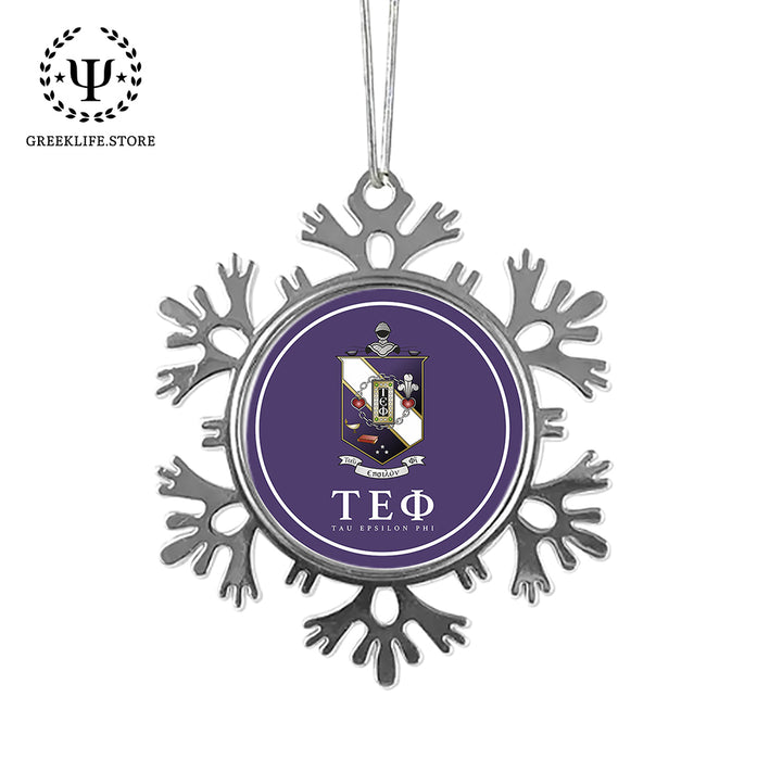 Tau Epsilon Phi Christmas Ornament - Snowflake Metal
