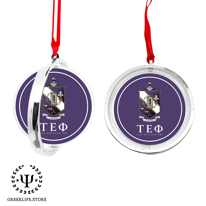 Tau Epsilon Phi Christmas Reversible Flat Round Ornament